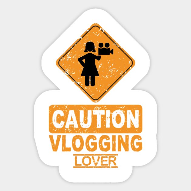 CAUTION VLOGGING LOVER Sticker by fiar32